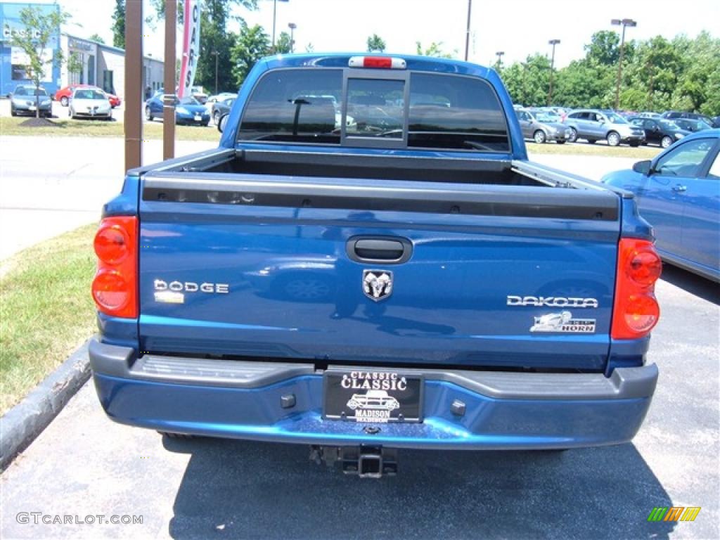 2009 Dakota Big Horn Crew Cab 4x4 - Deep Water Blue Pearl / Dark Slate Gray/Medium Slate Gray photo #4