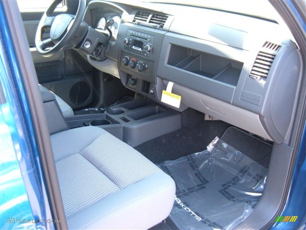 2009 Dakota Big Horn Crew Cab 4x4 - Deep Water Blue Pearl / Dark Slate Gray/Medium Slate Gray photo #9