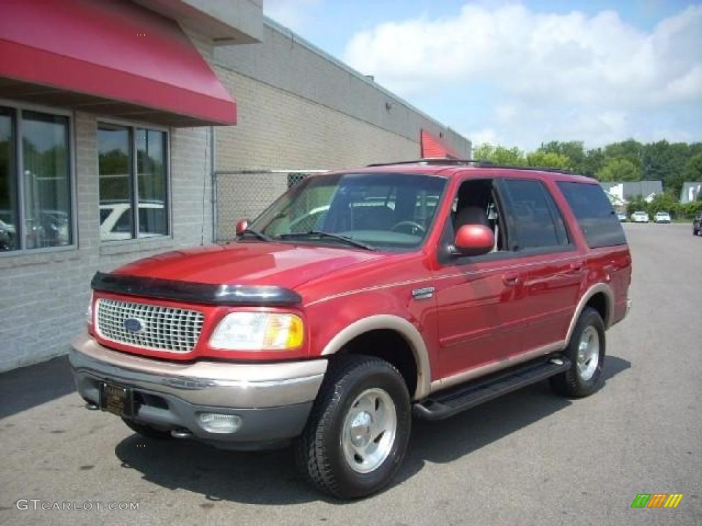 1999 Expedition Eddie Bauer 4x4 - Laser Red Metallic / Medium Graphite photo #2