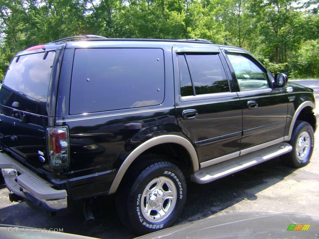 2001 Expedition Eddie Bauer 4x4 - Black Clearcoat / Medium Parchment photo #5