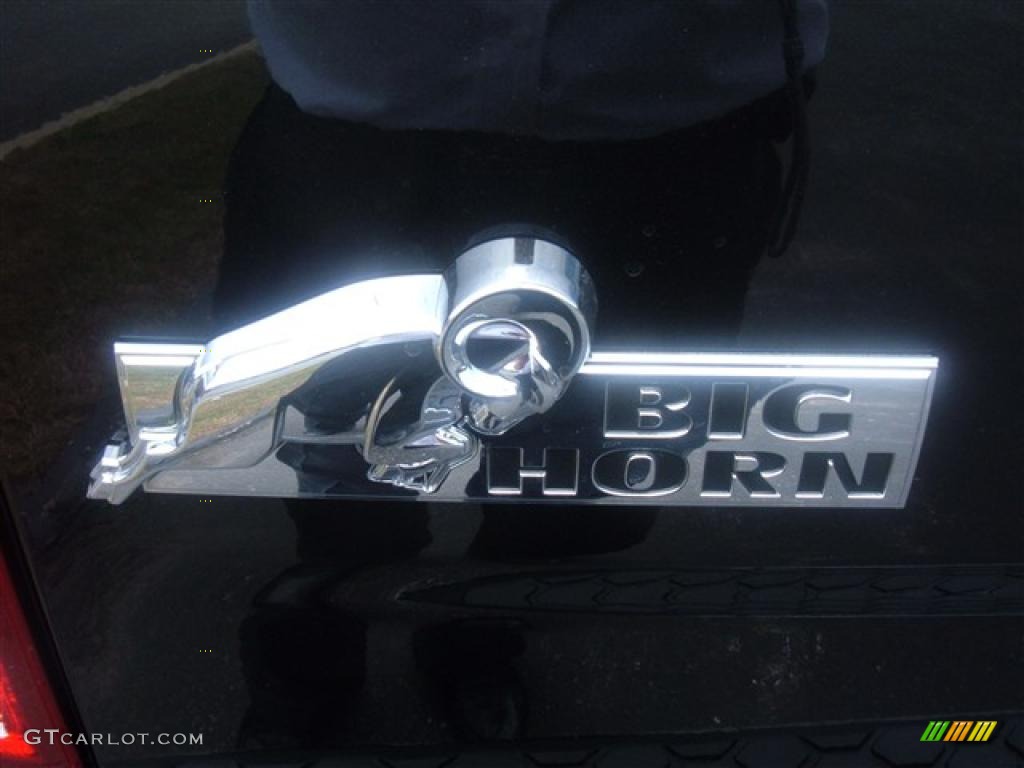 2009 Ram 1500 Big Horn Edition Quad Cab 4x4 - Brilliant Black Crystal Pearl / Dark Slate/Medium Graystone photo #12