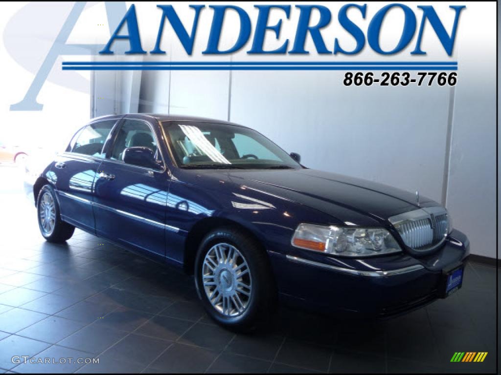 Dark Blue Metallic Lincoln Town Car