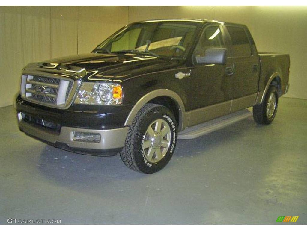 2005 F150 King Ranch SuperCrew - Black / Castano Brown Leather photo #1