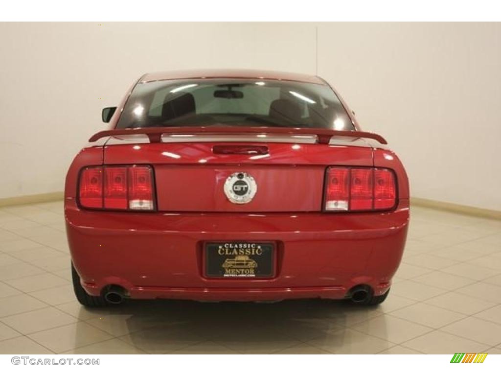 2008 Mustang GT Deluxe Coupe - Dark Candy Apple Red / Dark Charcoal photo #6