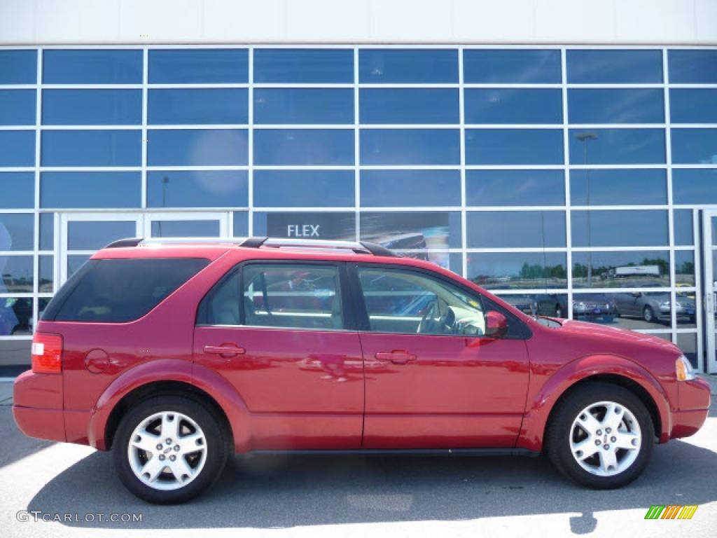 2007 Freestyle Limited - Red Fire Metallic / Pebble Beige photo #2