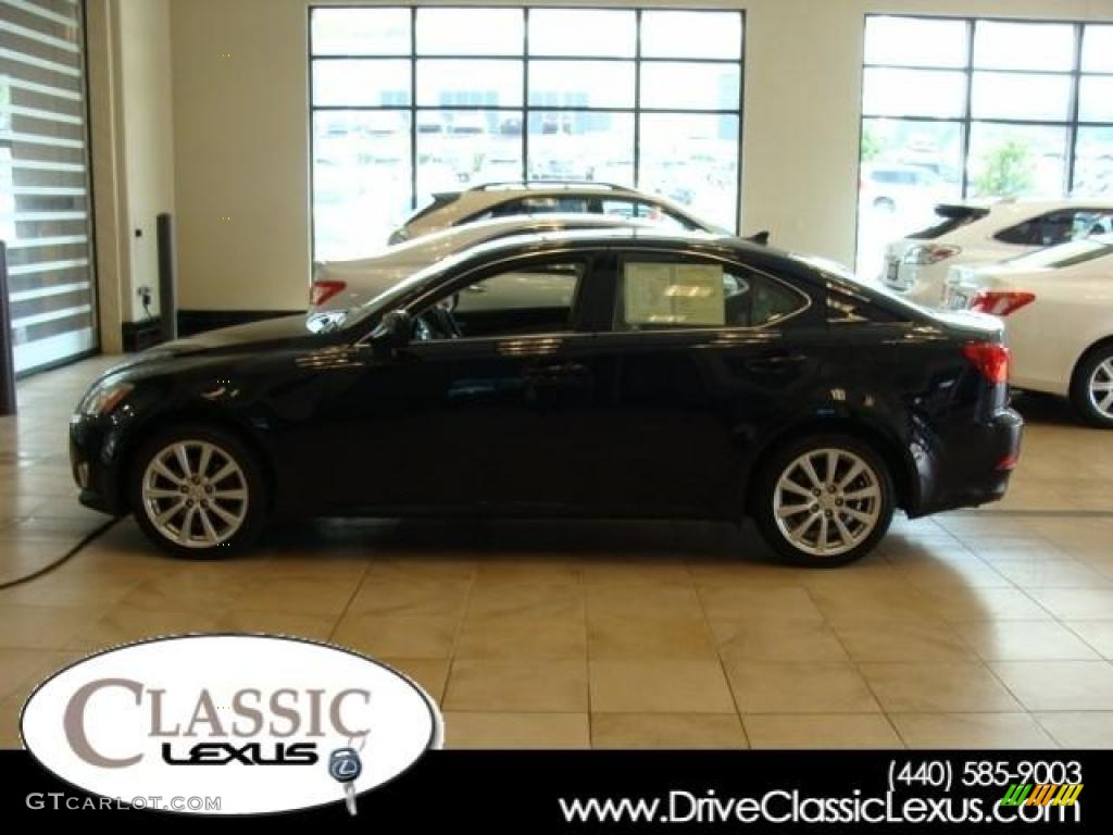 2008 IS 250 AWD - Black Sapphire Pearl / Cashmere Beige photo #1