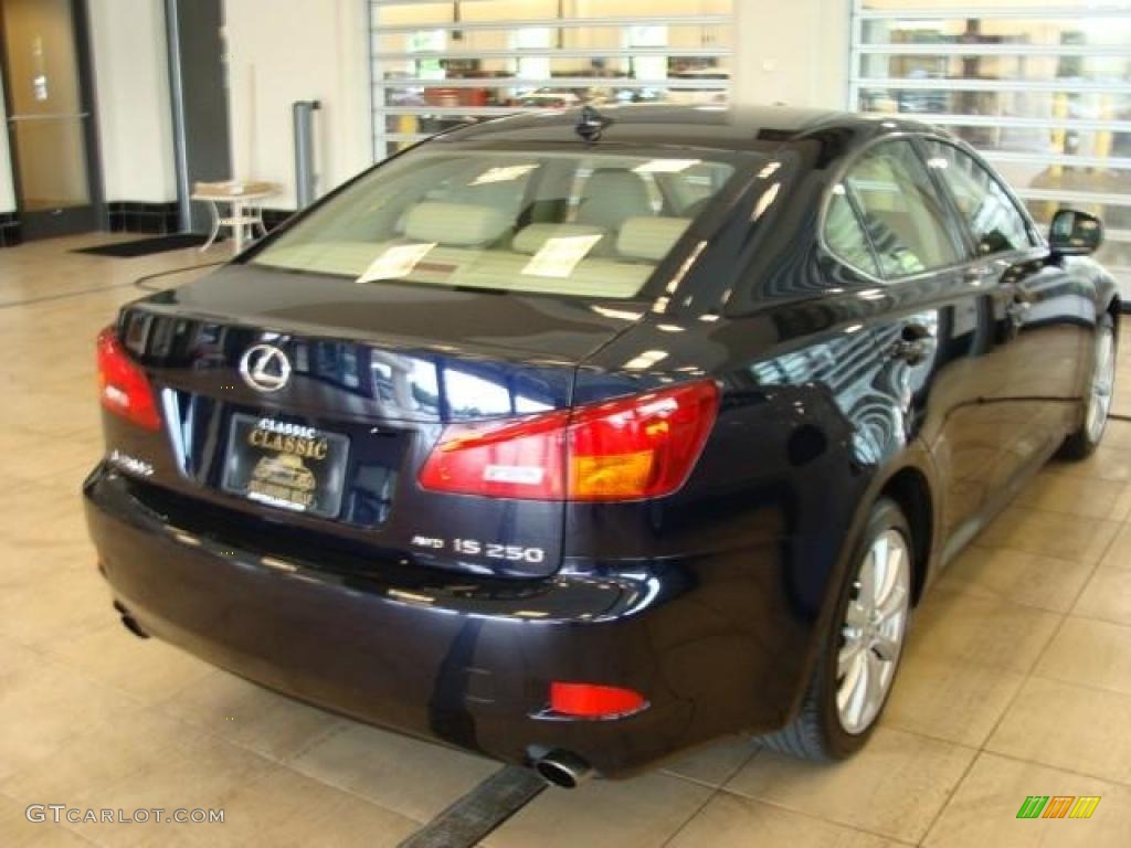 2008 IS 250 AWD - Black Sapphire Pearl / Cashmere Beige photo #5