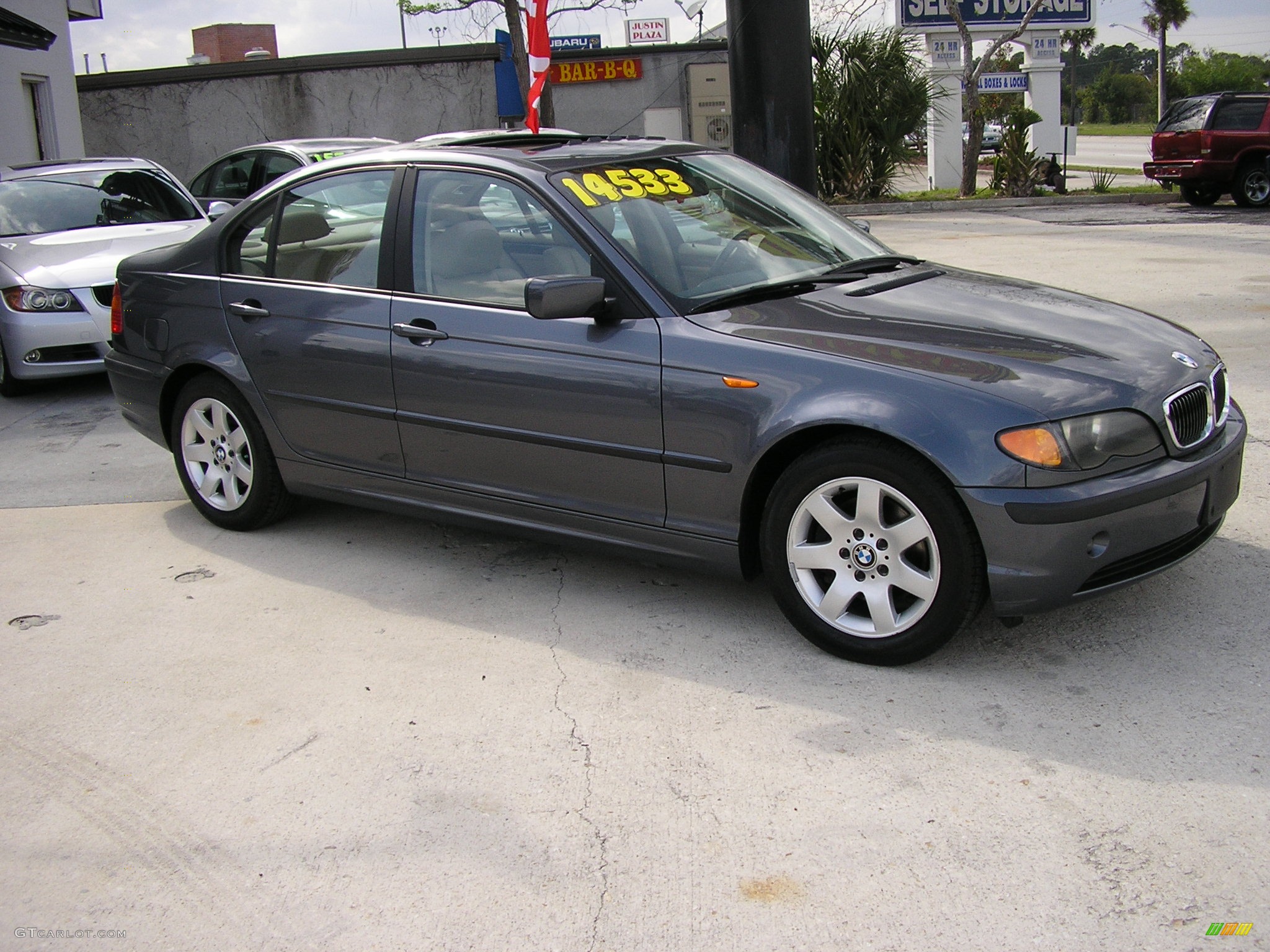 2002 3 Series 325i Sedan - Steel Grey Metallic / Beige photo #10