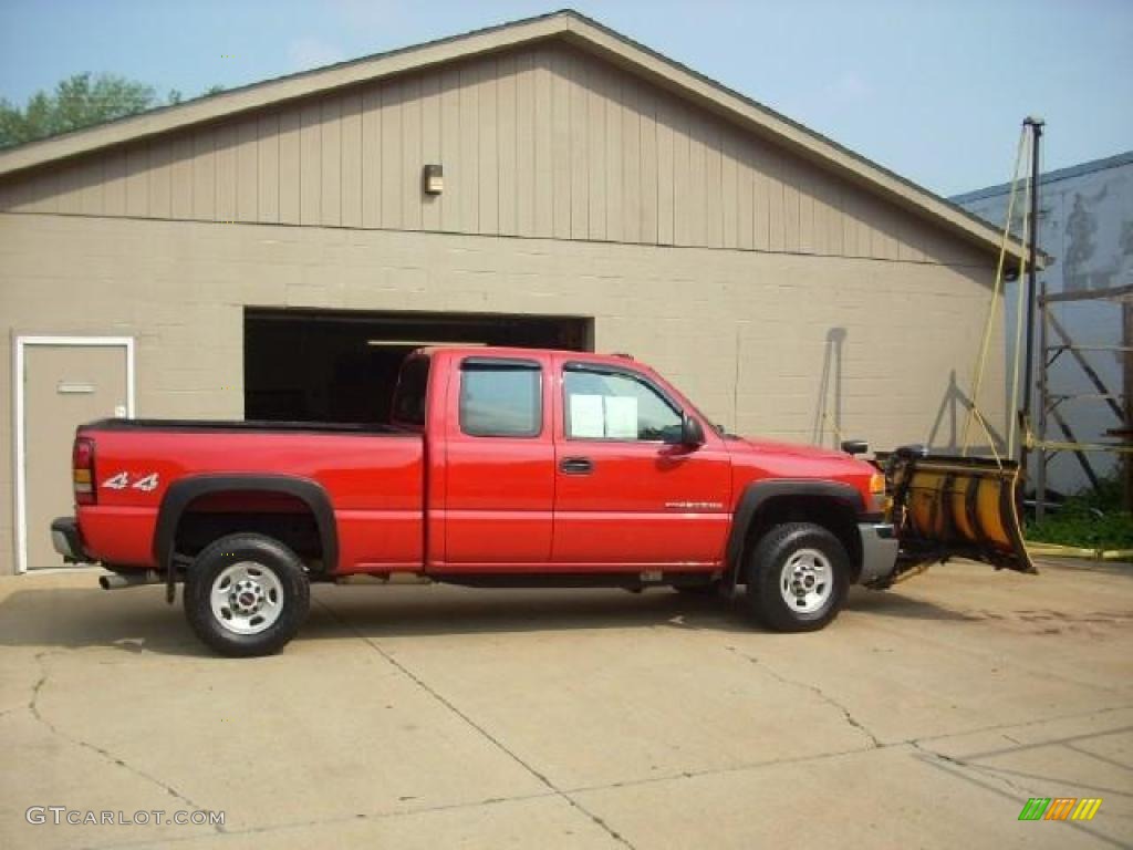 2006 Sierra 2500HD SL Extended Cab 4x4 - Fire Red / Dark Pewter photo #1