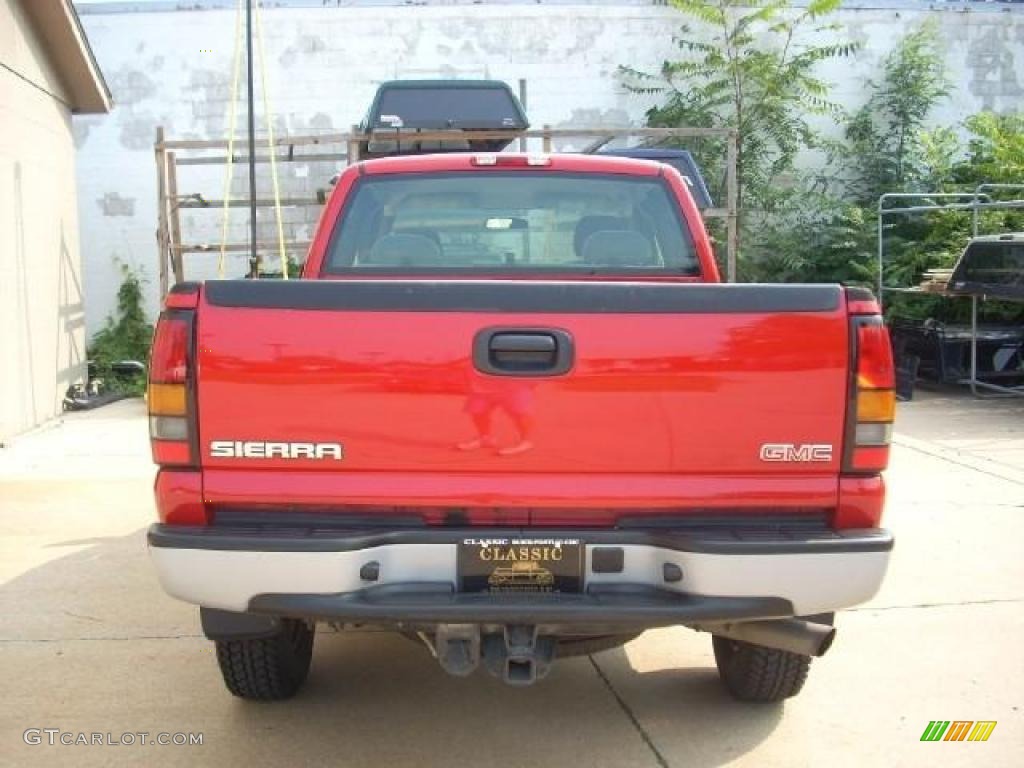 2006 Sierra 2500HD SL Extended Cab 4x4 - Fire Red / Dark Pewter photo #2