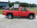 Fire Red 2005 GMC Sierra 2500HD SLE Regular Cab 4x4