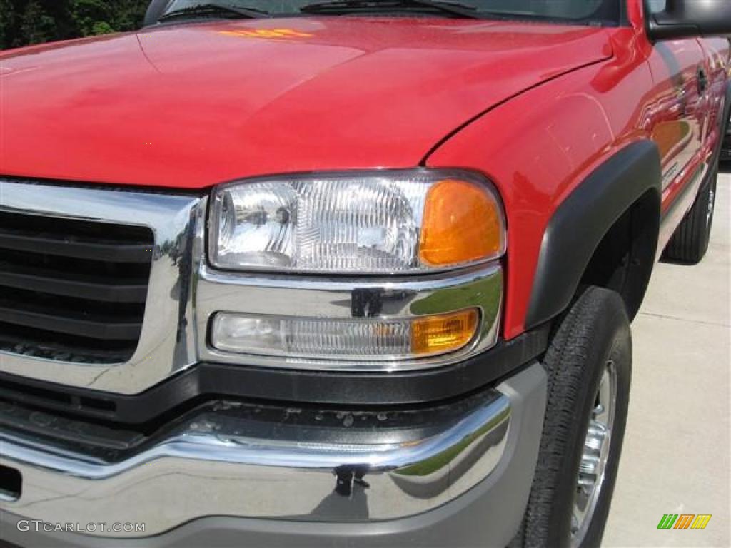 2005 Sierra 2500HD SLE Regular Cab 4x4 - Fire Red / Dark Pewter photo #5