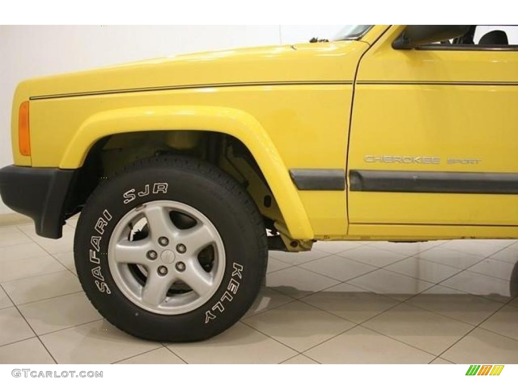 2001 Cherokee Sport 4x4 - Solar Yellow / Agate photo #19