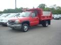 Fire Red - Sierra 3500HD Regular Cab Chassis Dump Truck Photo No. 1