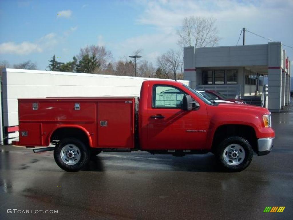 2009 Sierra 2500HD Work Truck Regular Cab Chassis Commercial Utility - Fire Red / Dark Titanium photo #1