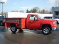 2009 Fire Red GMC Sierra 2500HD Work Truck Regular Cab Chassis Commercial Utility  photo #2