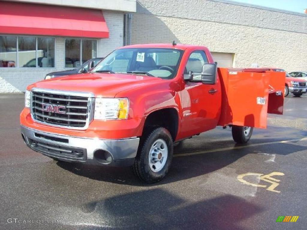 2009 Sierra 2500HD Work Truck Regular Cab Chassis Commercial Utility - Fire Red / Dark Titanium photo #5
