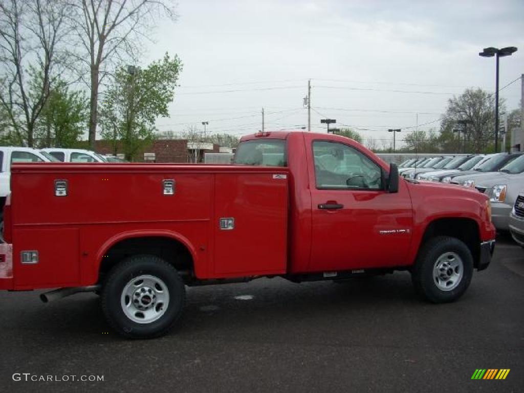 2009 Sierra 2500HD Work Truck Regular Cab Chassis Commercial Utility - Fire Red / Dark Titanium photo #3