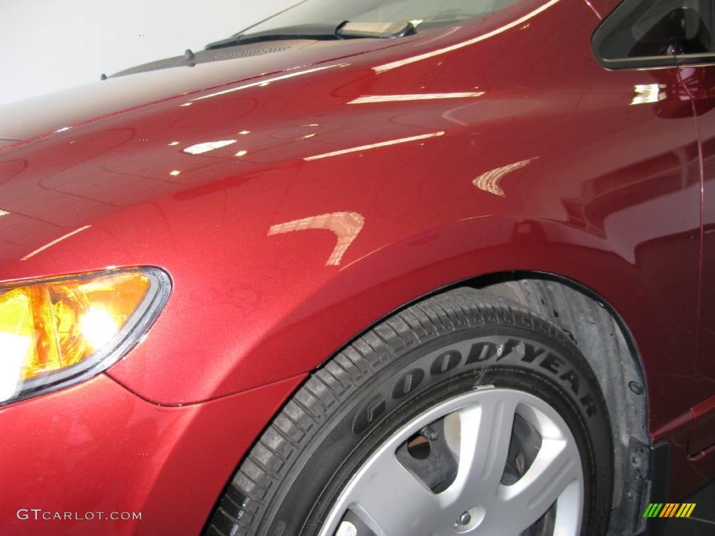 2007 Civic LX Sedan - Tango Red Pearl / Ivory photo #23