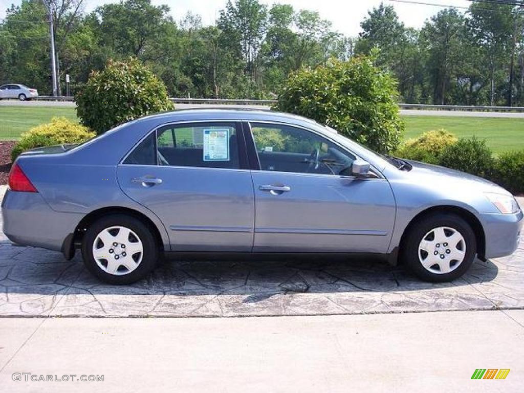 2007 Accord LX Sedan - Cool Blue Metallic / Gray photo #3