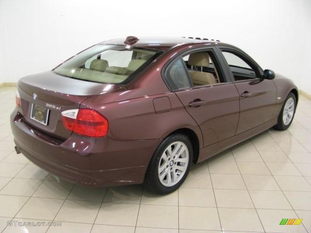 2006 3 Series 325xi Sedan - Barrique Red Metallic / Beige photo #7