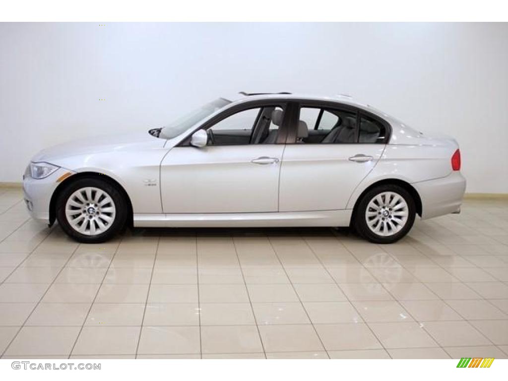 2009 3 Series 328xi Sedan - Titanium Silver Metallic / Grey Dakota Leather photo #4