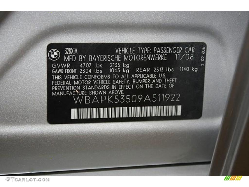 2009 3 Series 328xi Sedan - Titanium Silver Metallic / Grey Dakota Leather photo #27