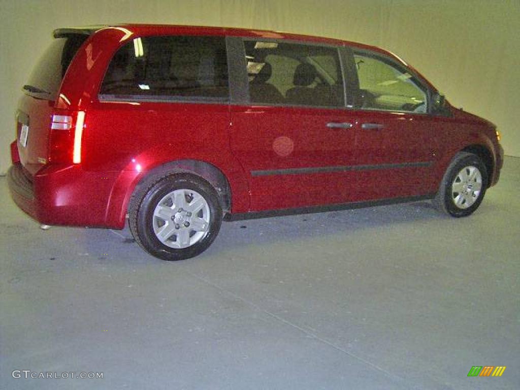 2008 Grand Caravan SE - Inferno Red Crystal Pearl / Dark Slate/Light Shale photo #8