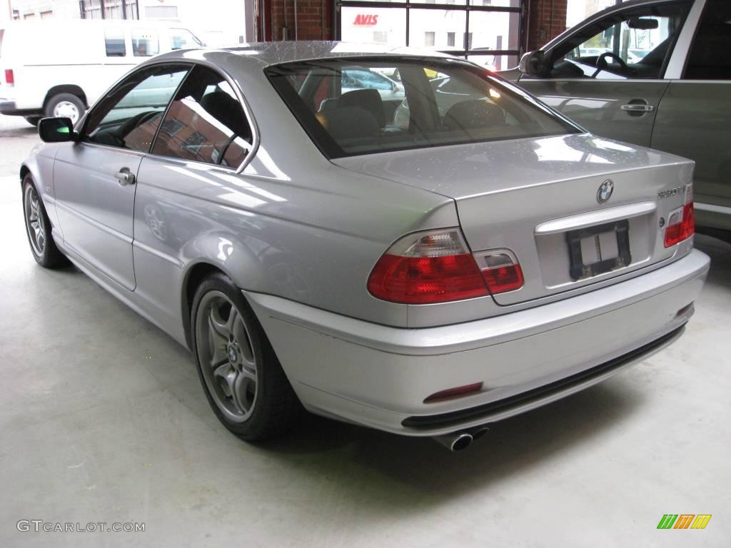2002 3 Series 330i Coupe - Titanium Silver Metallic / Black photo #2