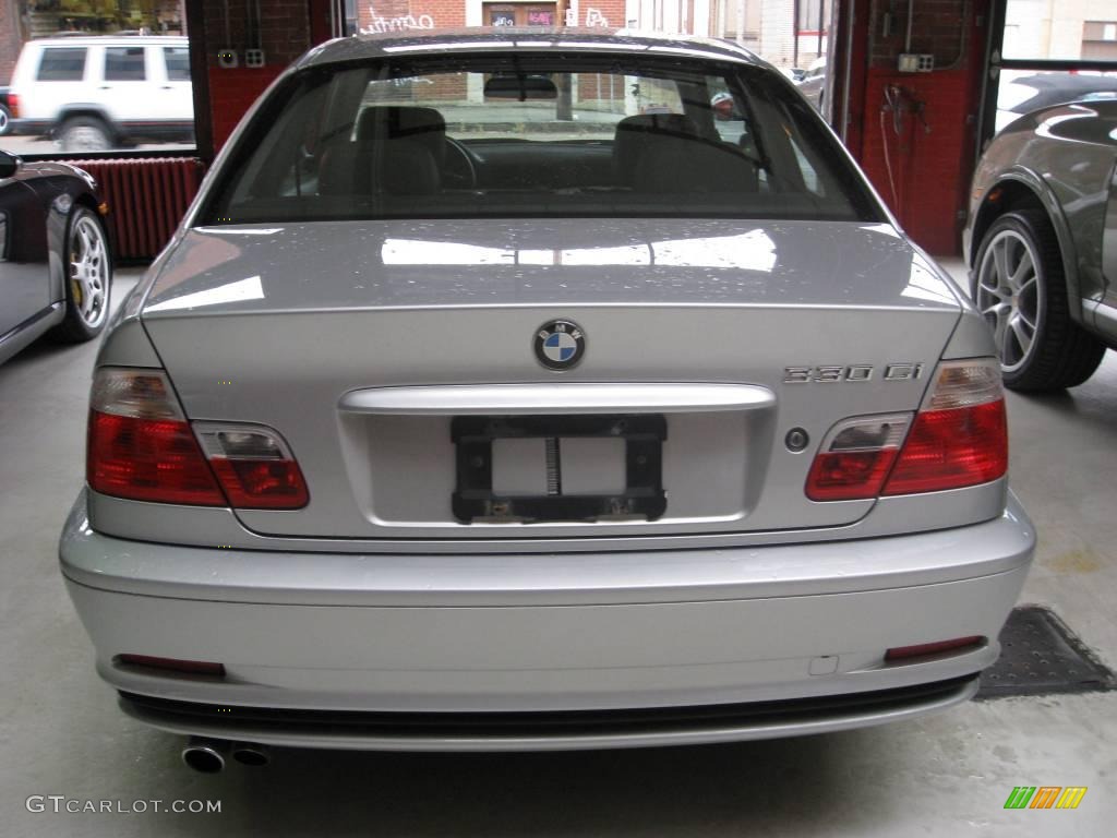 2002 3 Series 330i Coupe - Titanium Silver Metallic / Black photo #3