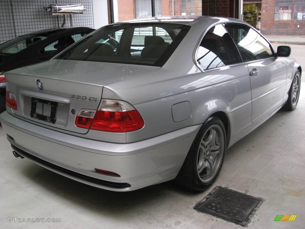 2002 3 Series 330i Coupe - Titanium Silver Metallic / Black photo #4