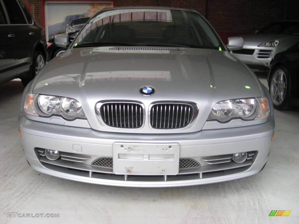 2002 3 Series 330i Coupe - Titanium Silver Metallic / Black photo #6