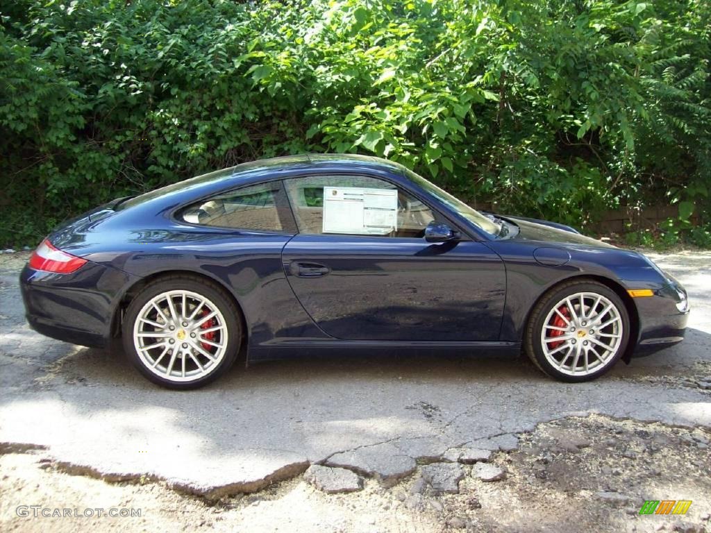 2008 911 Carrera S Coupe - Midnight Blue Metallic / Black/Sand Beige photo #6