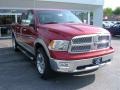 2009 Inferno Red Crystal Pearl Dodge Ram 1500 Laramie Crew Cab 4x4  photo #3