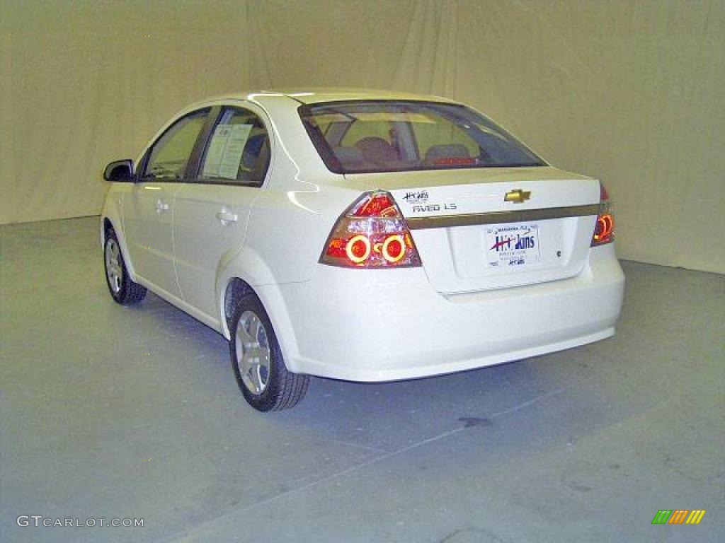 2008 Aveo LS Sedan - Summit White / Charcoal photo #3