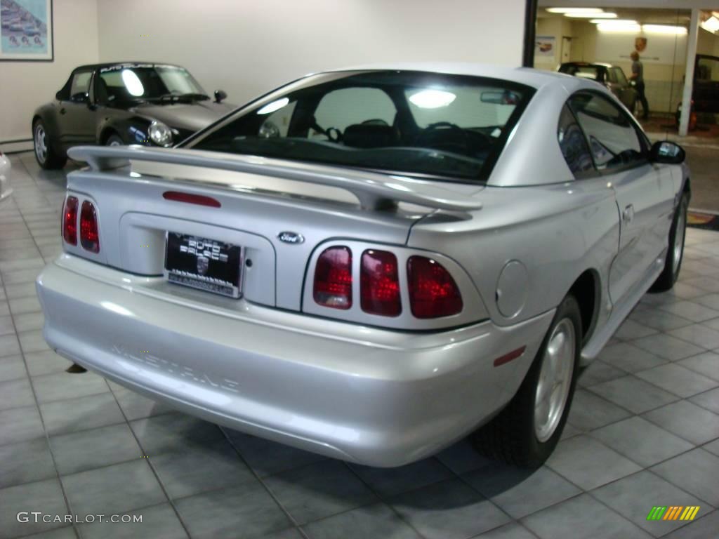 1998 Mustang V6 Coupe - Silver Metallic / Black photo #5