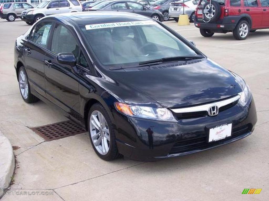 2007 Civic EX Sedan - Nighthawk Black Pearl / Gray photo #1