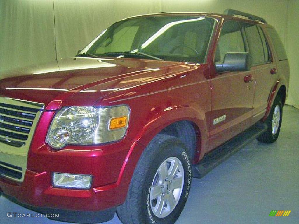 2008 Explorer XLT - Redfire Metallic / Black/Stone photo #1
