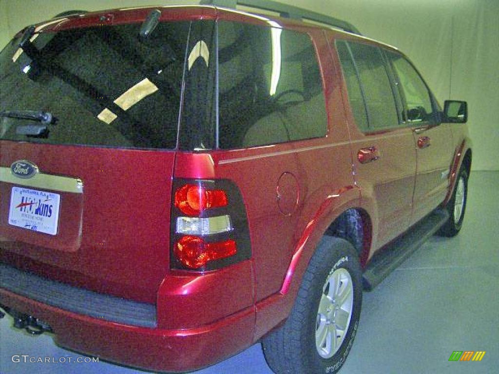 2008 Explorer XLT - Redfire Metallic / Black/Stone photo #4