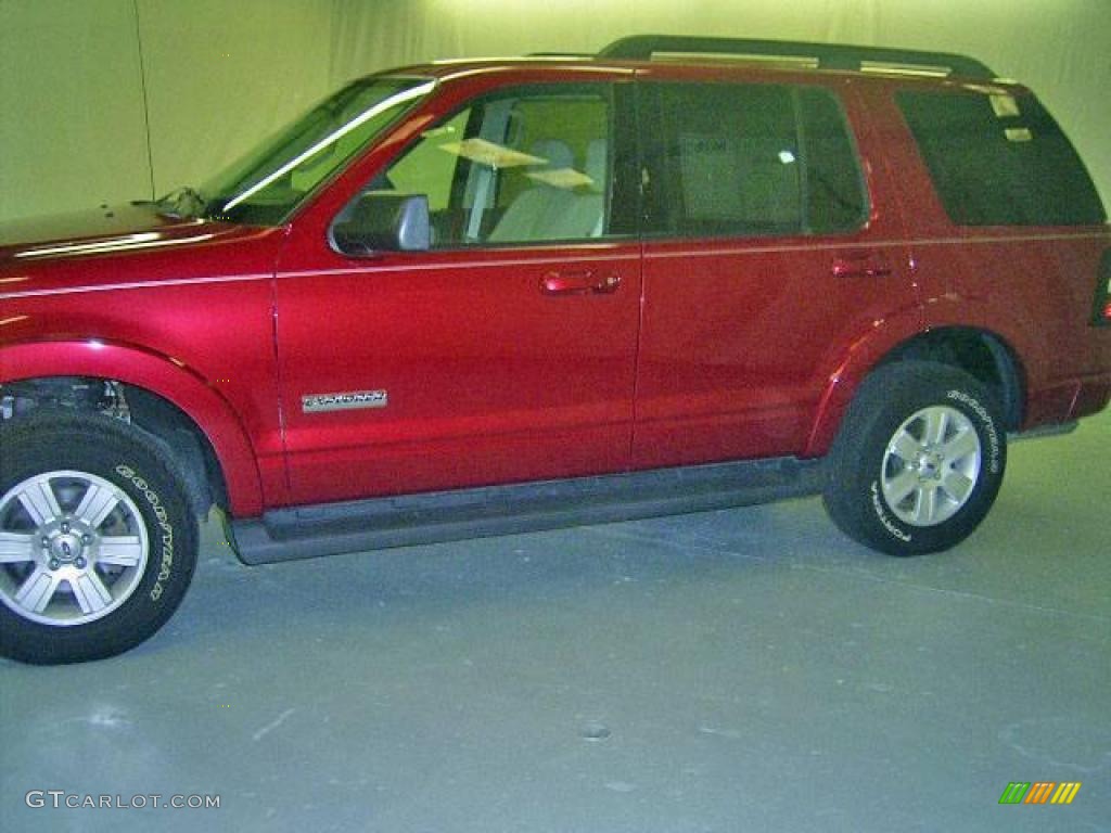 2008 Explorer XLT - Redfire Metallic / Black/Stone photo #8