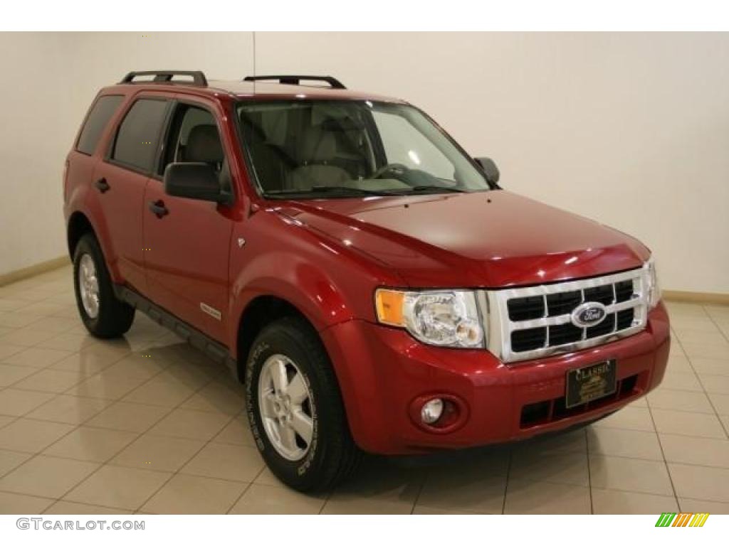 2008 Escape XLT V6 4WD - Redfire Metallic / Stone photo #1