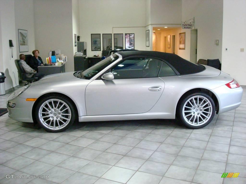 2008 911 Carrera Cabriolet - Arctic Silver Metallic / Black photo #2