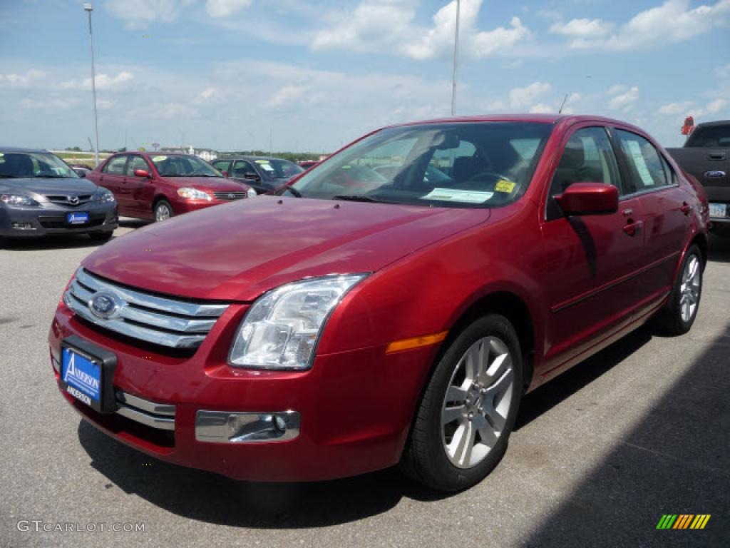 2008 Fusion SEL V6 - Redfire Metallic / Charcoal Black photo #7