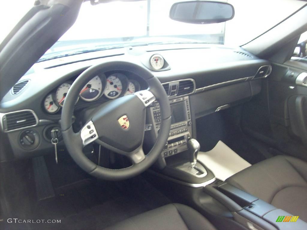 2008 911 Carrera 4S Cabriolet - Black / Black photo #7