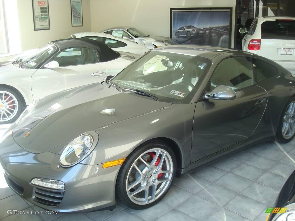 2009 911 Carrera 4S Coupe - Meteor Grey Metallic / Black photo #1