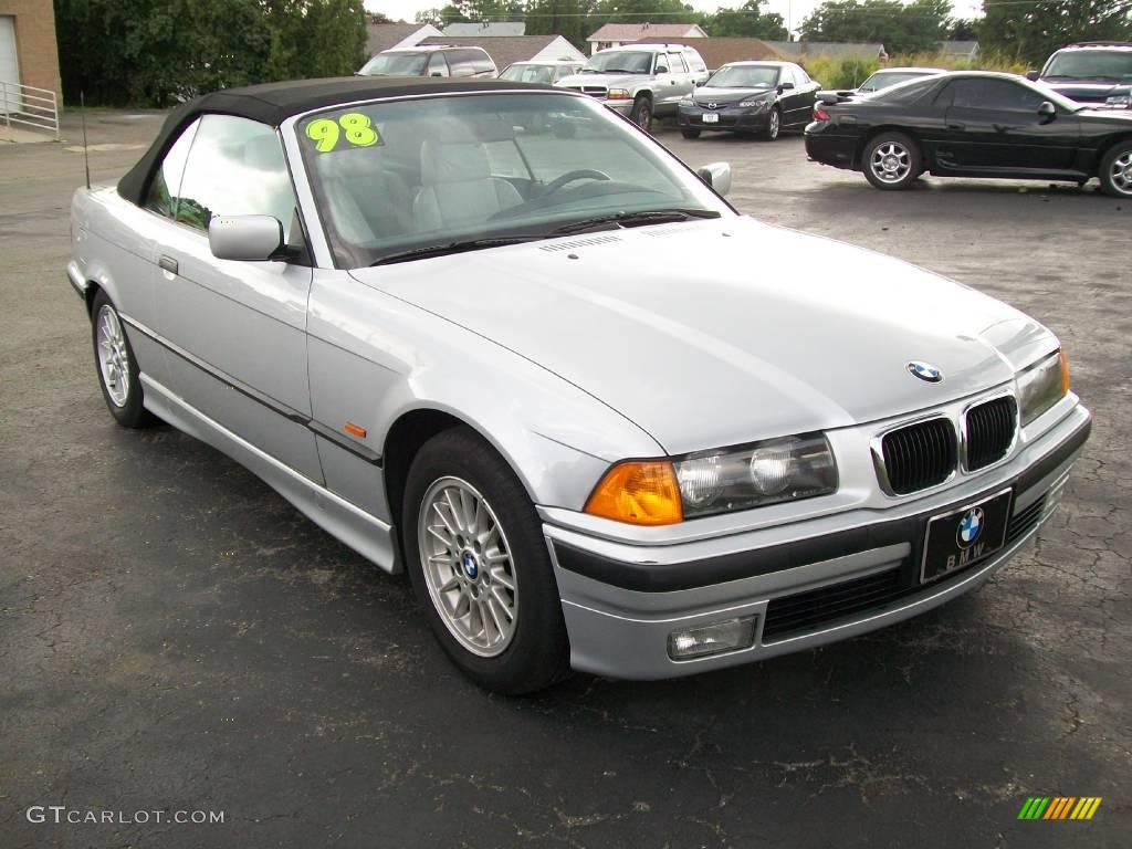 1998 3 Series 328i Convertible - Arctic Silver Metallic / Gray photo #8