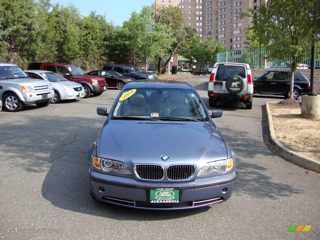 2003 3 Series 330i Sedan - Steel Blue Metallic / Beige photo #3