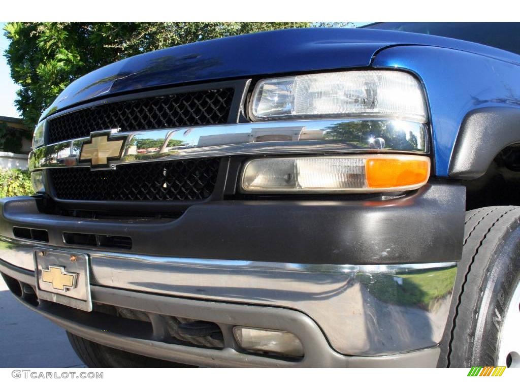 2002 Silverado 3500 LS Crew Cab 4x4 Dually - Indigo Blue Metallic / Tan photo #18