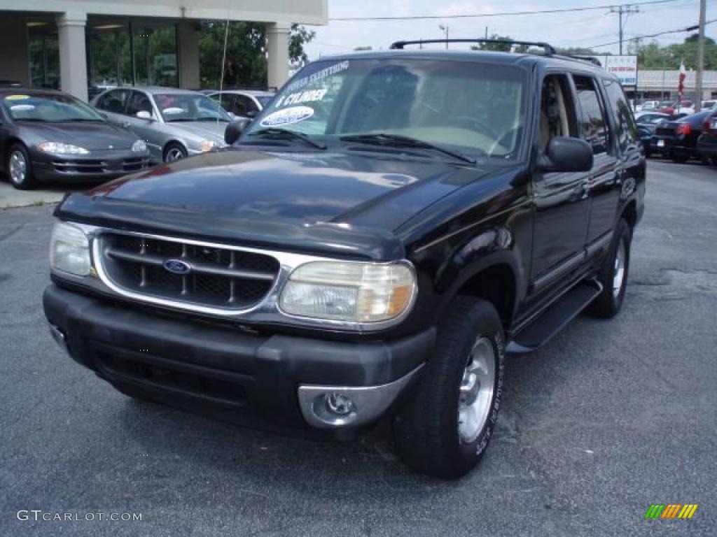 2001 Explorer XLT - Black / Medium Prairie Tan photo #2