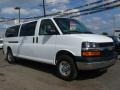 Summit White - Express EXT LS 3500 Passenger Van Photo No. 3